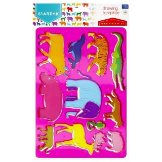 Szablon plastikowy zwierzaki