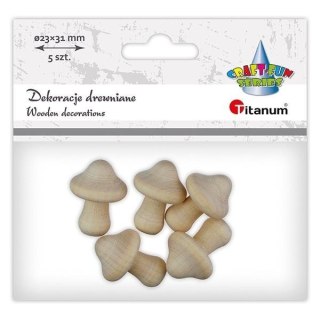 Drewniane grzybki 23x30mm 5szt