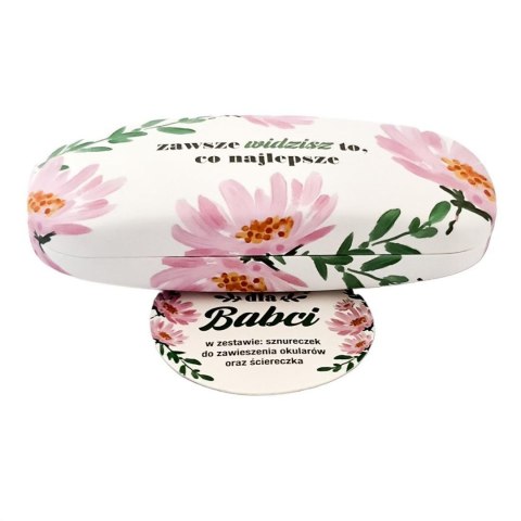 Etui na okulary z kwiatkami dla Babci