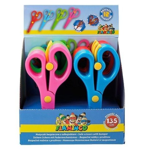 Nożyczki bezpieczne z odbojnikiem 13,5cm (12szt)