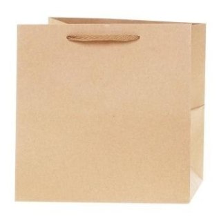 Torebka Lux kraft 40x40x40cm szerokie dno ROZETTE