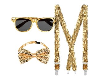 Zestaw imprezowy dla mężczyzny złoty