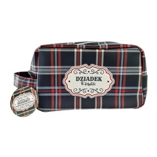 Kosmetyczka w kratkę dla Dziadka