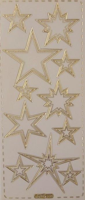 Stiker ażurowy 10x23cm transparentny złoty