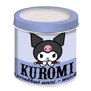 Zegarek analogowy w puszce Kuromi