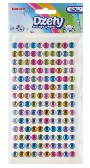 Dżety samoprzylepne multicolor 160szt