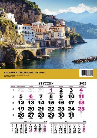 Kalendarz 2026 jednodzielny Krajobraz