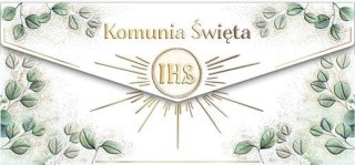 Koperta Komunia. Kielich z eukaliptusem