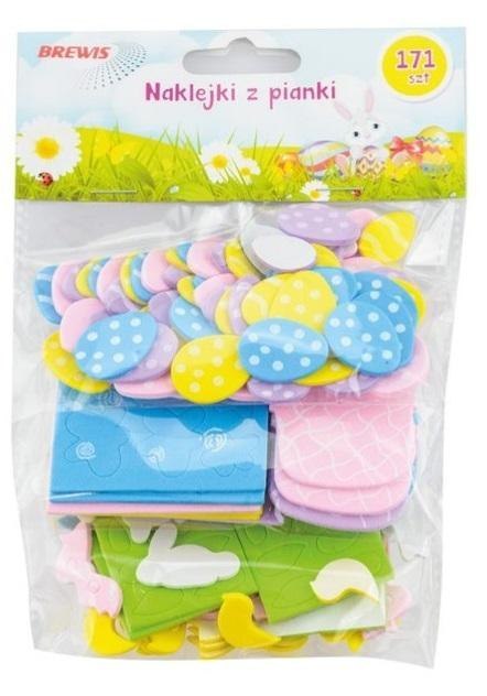 Naklejki wielkanocne z pianki 171szt