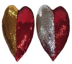 Serce cekinowe 45cm MIX