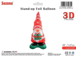 Balon Boże Narodzenie Krasnal świąteczny 147cm