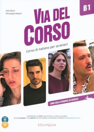 Via del Corso B1 podręcznik + 2CD + DVD EDILINGUA
