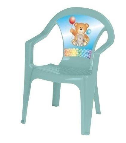 Krzesełko plastikowe pastel turkus