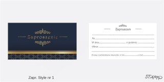 Zaproszenia Style nr 01 (opakowanie 10 szt)