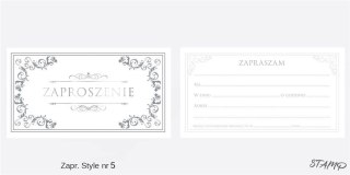 Zaproszenia Style nr 05 (opakowanie 10 szt)
