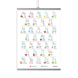Plakat edukacyjny - alfabet litery polskie B2