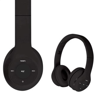 FREESTYLE SŁUCHAWKI NAUSZNE BLUETOOTH Z MIKROFONEM WIRELESS HEADPHONES BLUETOOTH WITH MICROPHONE BLACK [43048] TE