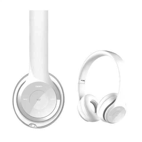FREESTYLE SŁUCHAWKI NAUSZNE BLUETOOTH Z MIKROFONEM WIRELESS HEADPHONES BLUETOOTH WITH MICROPHONE WHITE [43050] TE