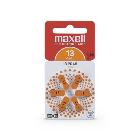 MAXELL BATTERY ZINK AIR PR48 (13) 6PK BLISTER 790419.00.EU