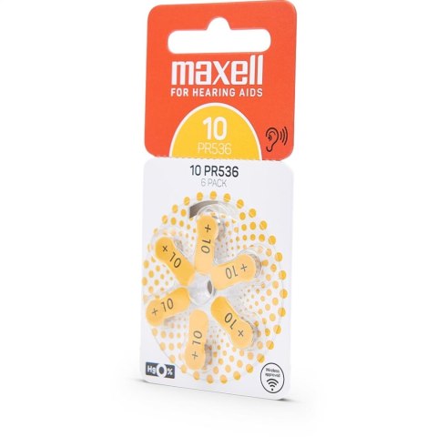 MAXELL BATTERY ZINK AIR PR70 (10) 6PK BLISTER 790418.00.EU