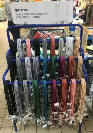 STOJAK EKSPOZYCYJNY STALOWY NA KABLE / PASKI / KRAWATY - 27 PRZEGRÓDEK