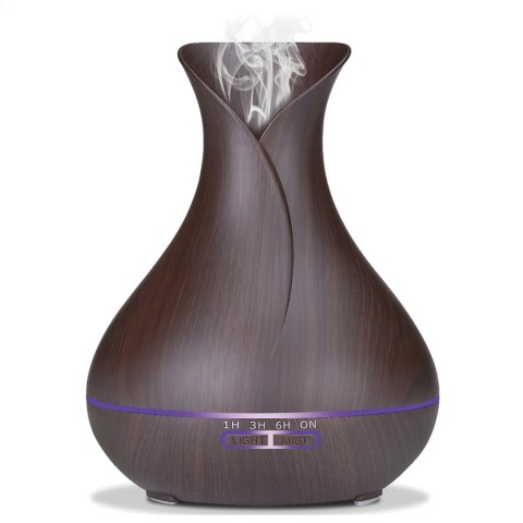 PLATINET AROMA DIFFUSER HUMIDIFIER NAWILŻACZ POWIETRZA BROWN DARK WOOD 400ML + 10ML LAVENDER ESSENTIAL OIL [45519]