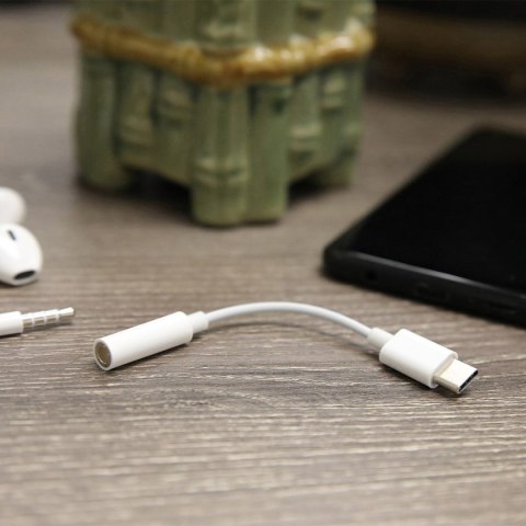 PLATINET SMARTPHONE ADAPTER USB-C TO AUX WHITE [45644]