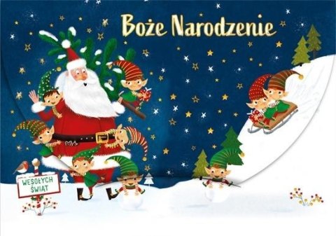 Karnet na kasę Boże Narodzenie Mikołaj z elfami