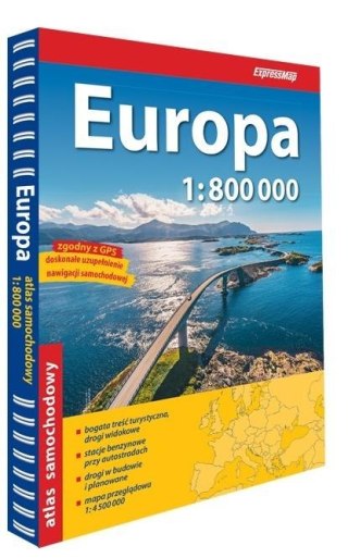 Europa Atlas Samochodowy 1:800 000
