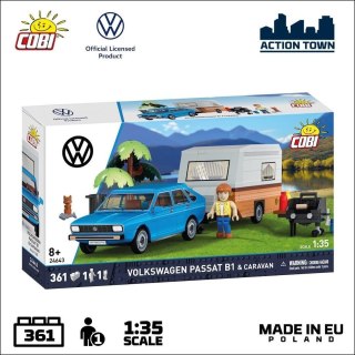 Volkswagen Passat B1 z przyczepą kempingową