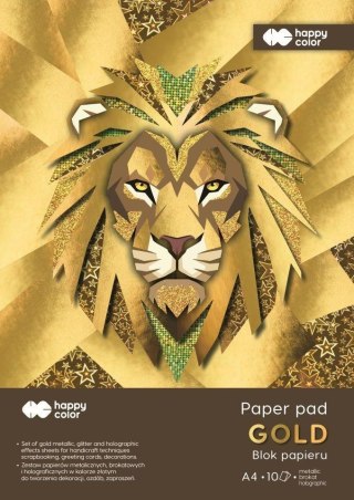 Blok Hobby Gold A4 150-230g 10ark HAPPY COLOR