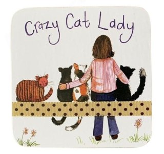 Podkładka pod kubek C153 Crazy Cat Lady Kociara