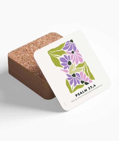 Podstawka korkowa - Raduj się w Panu - modern