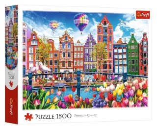 Puzzle 1500 Kolorowy Amsterdam