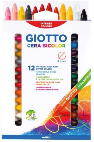 Kredki woskowe Cera dwustronne 24 kolory GIOTTO