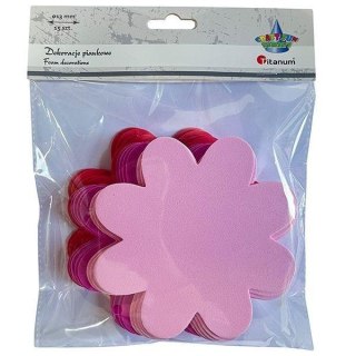 Dekoracje piankowe kwiaty 130mm 3 kolory mix 15szt