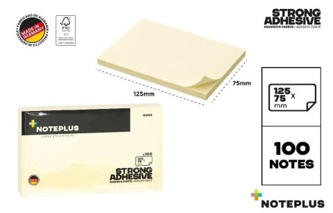 Karteczki samoprzylepne 125x75mm 100K żółte