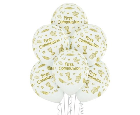 Balony Firs Communion Komunia 30cm 6szt