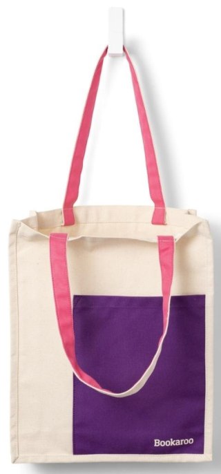 Bookaroo Torba bawełniana Purple&Pink