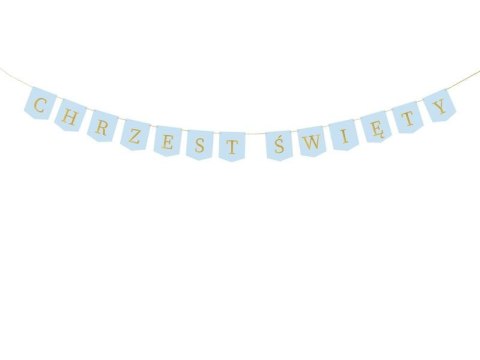 Baner Chrzest Święty jasny niebieski 2m