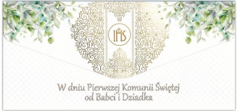 Karnet-koperta DL Pamiątka I Komunii od Dziadków
