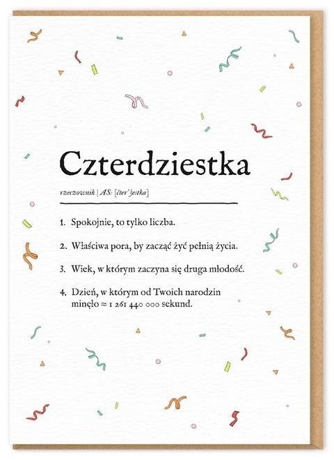 Karnet Urodziny - czterdziestka