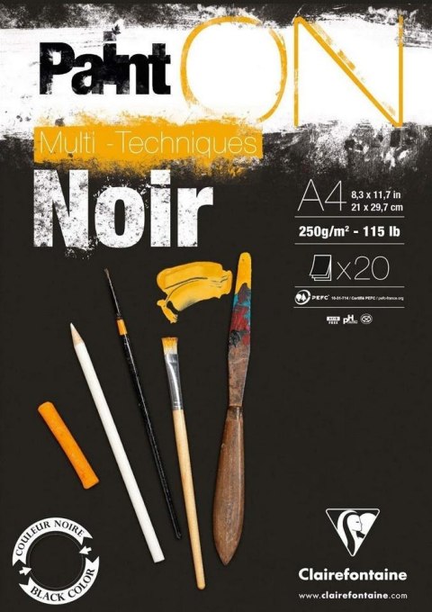 Blok A4 czarny 250g 20ark