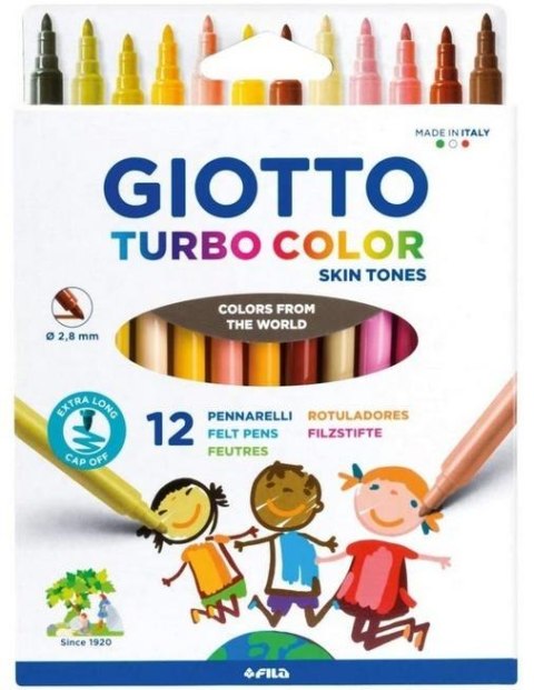 Markery Turbo Color Skin Tones 12 kolorów GIOTTO