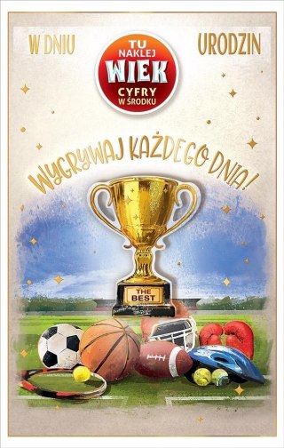 Kartka okolicznościowa Urodziny (wymienne cyfry)