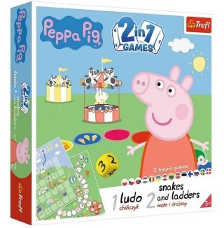 Świnka Peppa 2w1 Chińczyk - Węże i drabiny TREFL