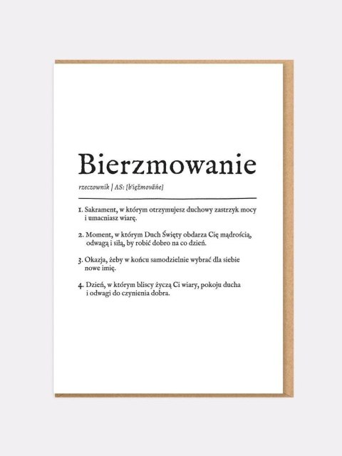 Karnet Bierzmowanie