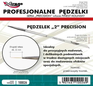 Pędzelek Precision Kolinsky 2
