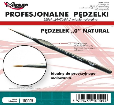 Pędzelek natural 0
