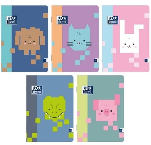 Zeszyt A5/16K kratka Zoo Blocks (10szt) OXFORD